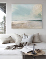 Abstract Beach Paintings On Canvas Modern Horizontal Beach Canvas Wall Art Fine Art Seascapes