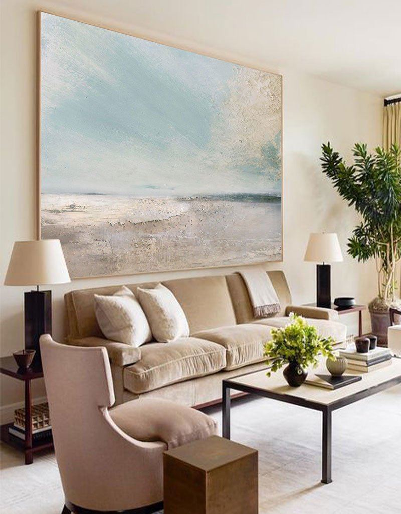 Abstract Beach Paintings On Canvas Modern Horizontal Beach Canvas Wall Art Fine Art Seascapes