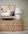 Pink And White Wall Art Huge Contemporary Abstract Painting For Living Room