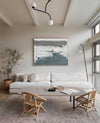 Large Minimalist Painting Grey White Abstract Painting Minimalist Texture Painting For Sale