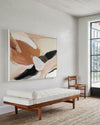 Modern Abstract Canvas Art Beige Abstract Wall Painting Large Beige Abstract Art For Sale