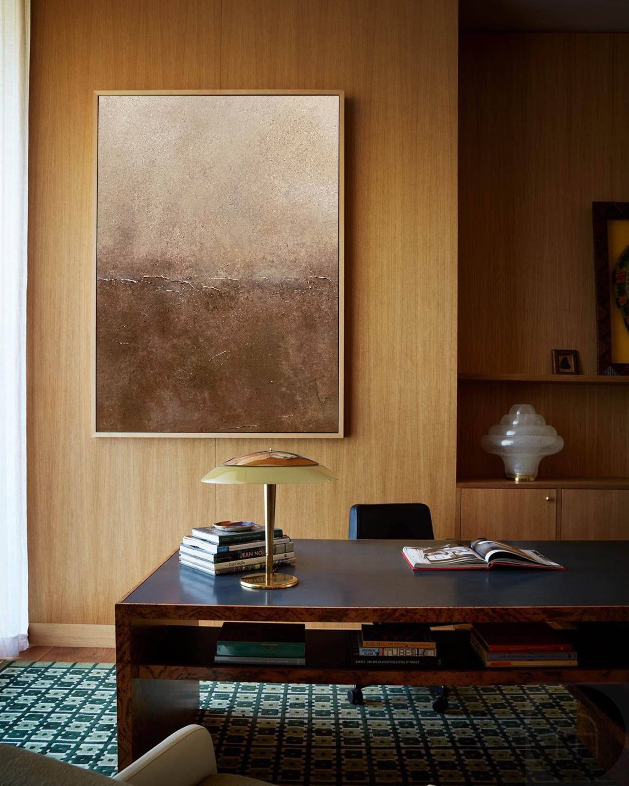 Modern Earth Tone Abstract Painting Brown Texture Canvas Painting Large Wall Art For Sale