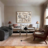 Beige Abstract Wall Art Beige Abstract Minimalist Painting Beige Acrylic Painting For Livingroom