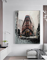 City Landscape Painting Abstract Cityscape Wall Art Urban Art For Sale