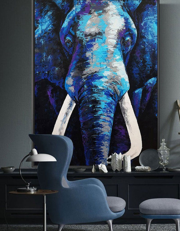 Elephant Canvas Painting Elephant Wall Art Canvas Acrylic Paint Elephant