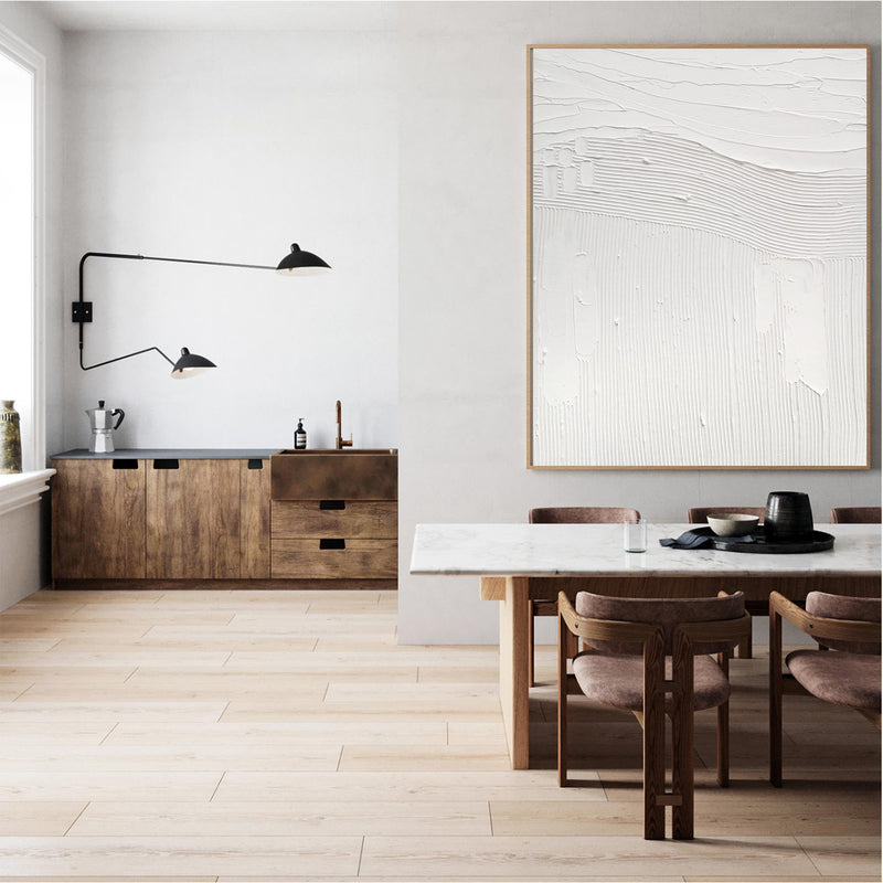 White Abstract Painting White textured wall art White wall art White 3D wall art Large White Abstract art White canvas art White wall decor