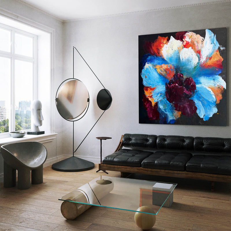 Large Colorful Canvas Wall Art Modern Abstract Flower Wall Art Acrylic Painting For Livingroom