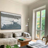 Large Minimalist Painting Grey White Abstract Painting Minimalist Texture Painting For Sale