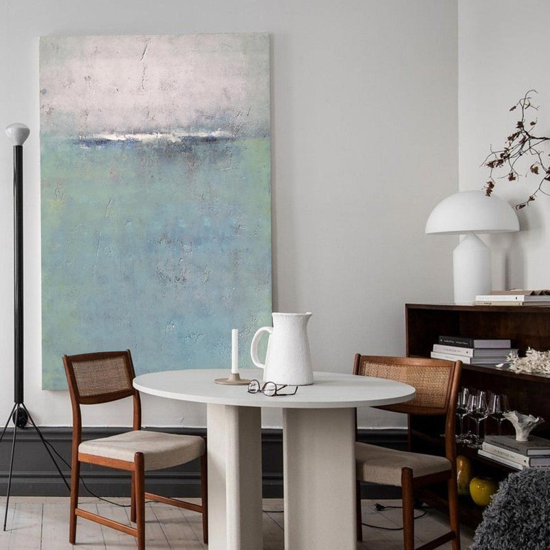 Abstract Ocean Painting Coastal Wall Art Acrylic Seascape Paintings