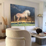 Large Brown Running Horses Canvas Art Extra Large Wild Horse Canvas Art Moddern Brown Horse Oil Painting